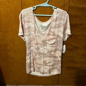 Camo V-Neck Tee